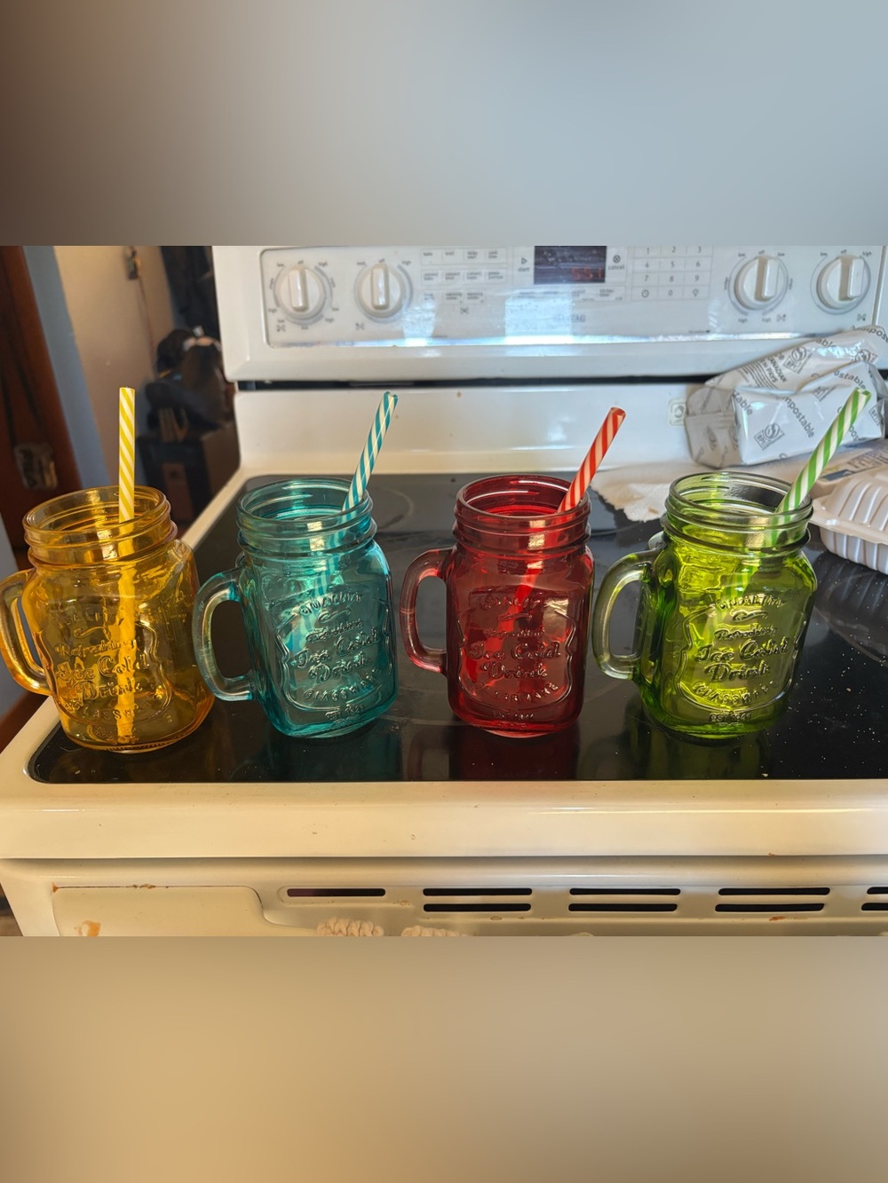 Mason Jar Drinkware Four Piece Set